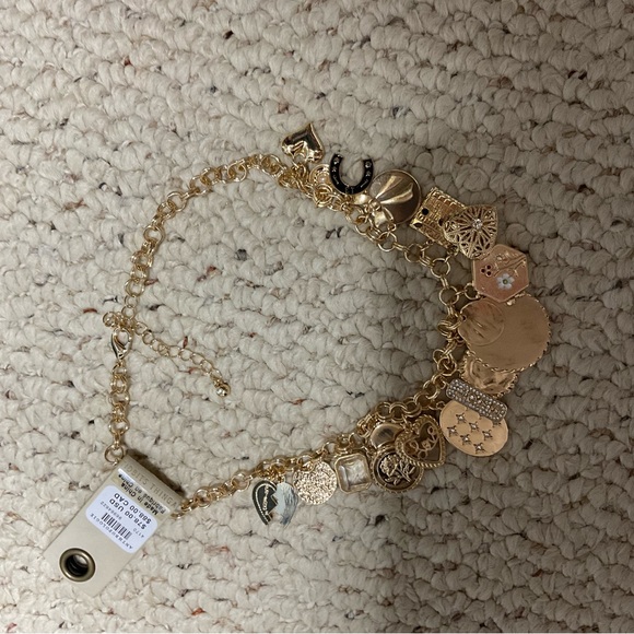 Anthropologie Gold Charm Necklace - Picture 2 of 3